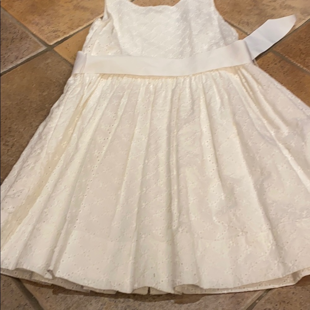 RALPH LAUREN white eyelet lace dress